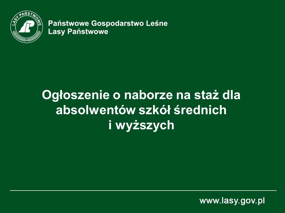 Ogłoszenie o naborze na staż 2023