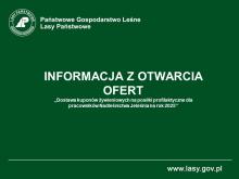 Informacja z otwarcia ofert