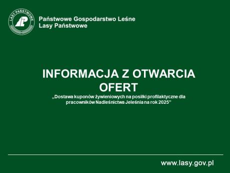 Informacja z otwarcia ofert