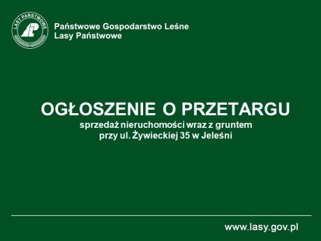 Ogłoszenie o  przetargu